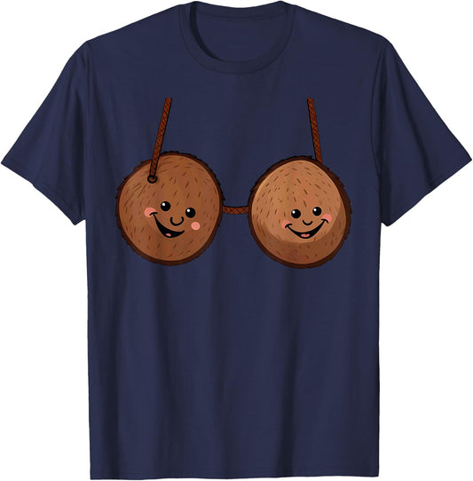 Summer Coconuts Bra Halloween Costume Men Women T-Shirt - T-Shirt | Navy