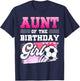 Aunt Of The Birthday Girl Soccer Players Sport T-Shirt - T-Shirt | Navy