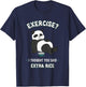 BCC Funny Panda Shirts & Panda Bear Gifts -Adults, Kids Black Sushi Panda Exercise I Thought You Said Extra Rice T-Shirt - T-Shirt | Navy