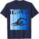 12th Birthday Swimming 12 Year Old Birthday Swimmer T-Shirt - T-Shirt | Navy