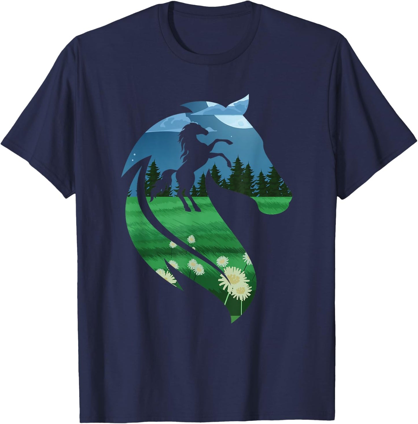 Horse Lover Horse Riding Cowgirl Cowboy Western T-Shirt - T-Shirt | Navy