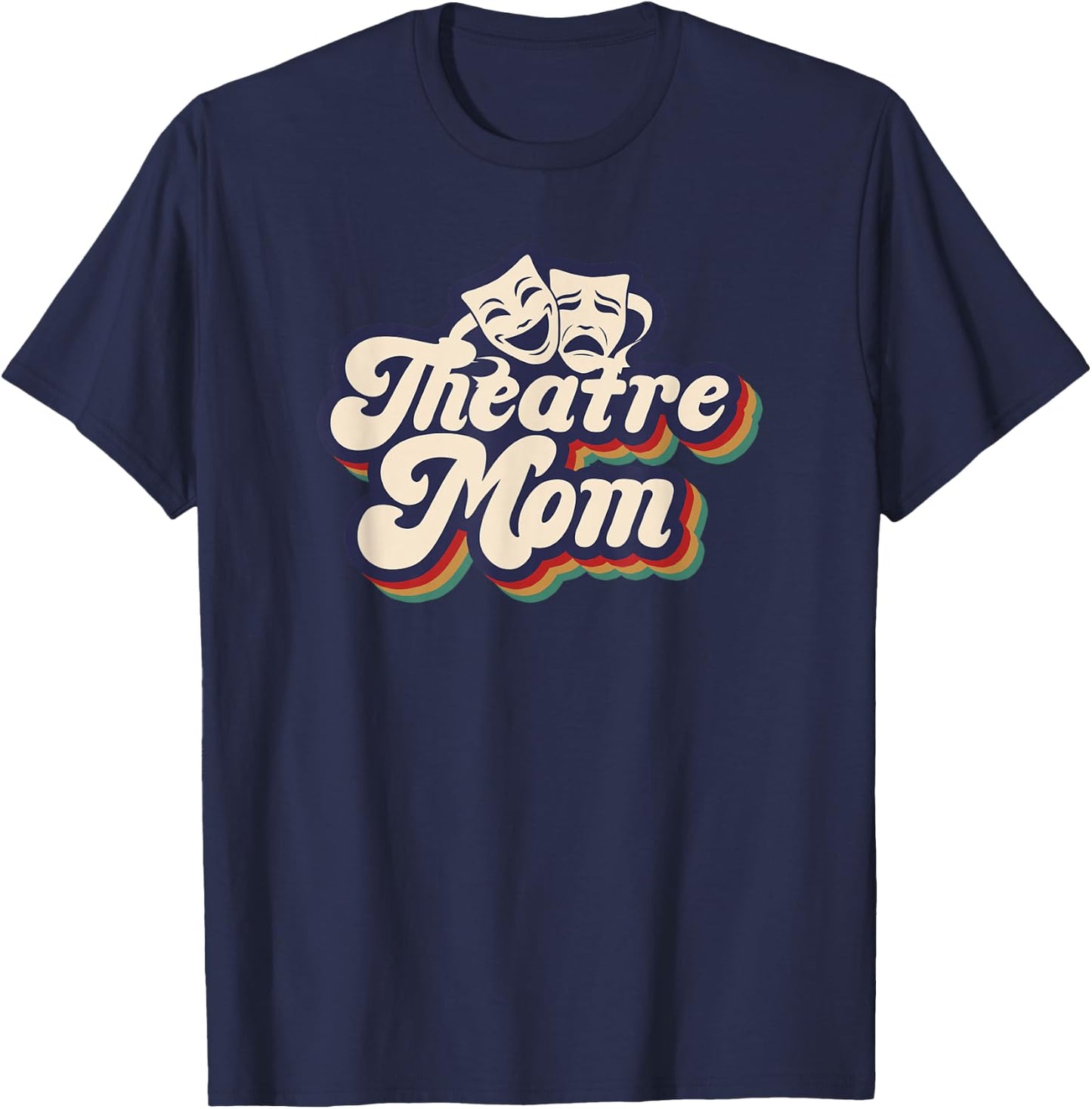Theatre Mom Retro Theatre Actress Mom Theater Mother T-Shirt - T-Shirt | Navy