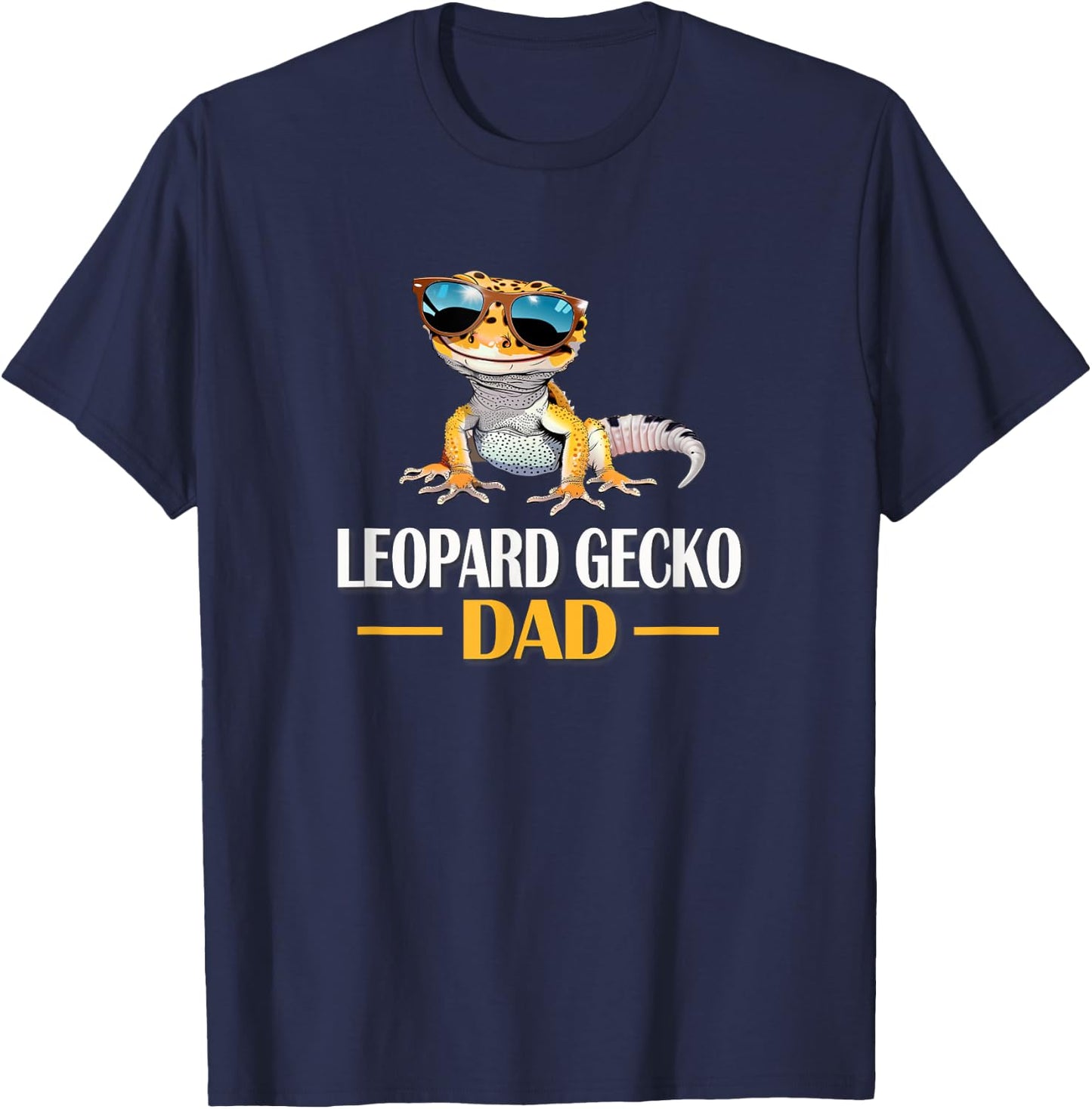 Reptile Dad Leopard Gecko Lover T-Shirt - T-Shirt | Navy