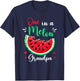 One in a Melon Grandpa Birthday Party Matching Family Funny T-Shirt - T-Shirt | Navy