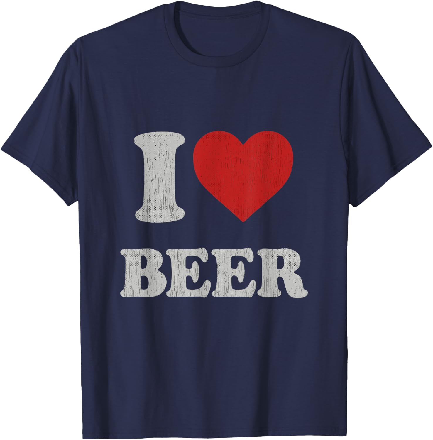 I Love Beer Outfit I Heart Beer Alcohol Retro Drinking Beer T-Shirt - T-Shirt | Navy