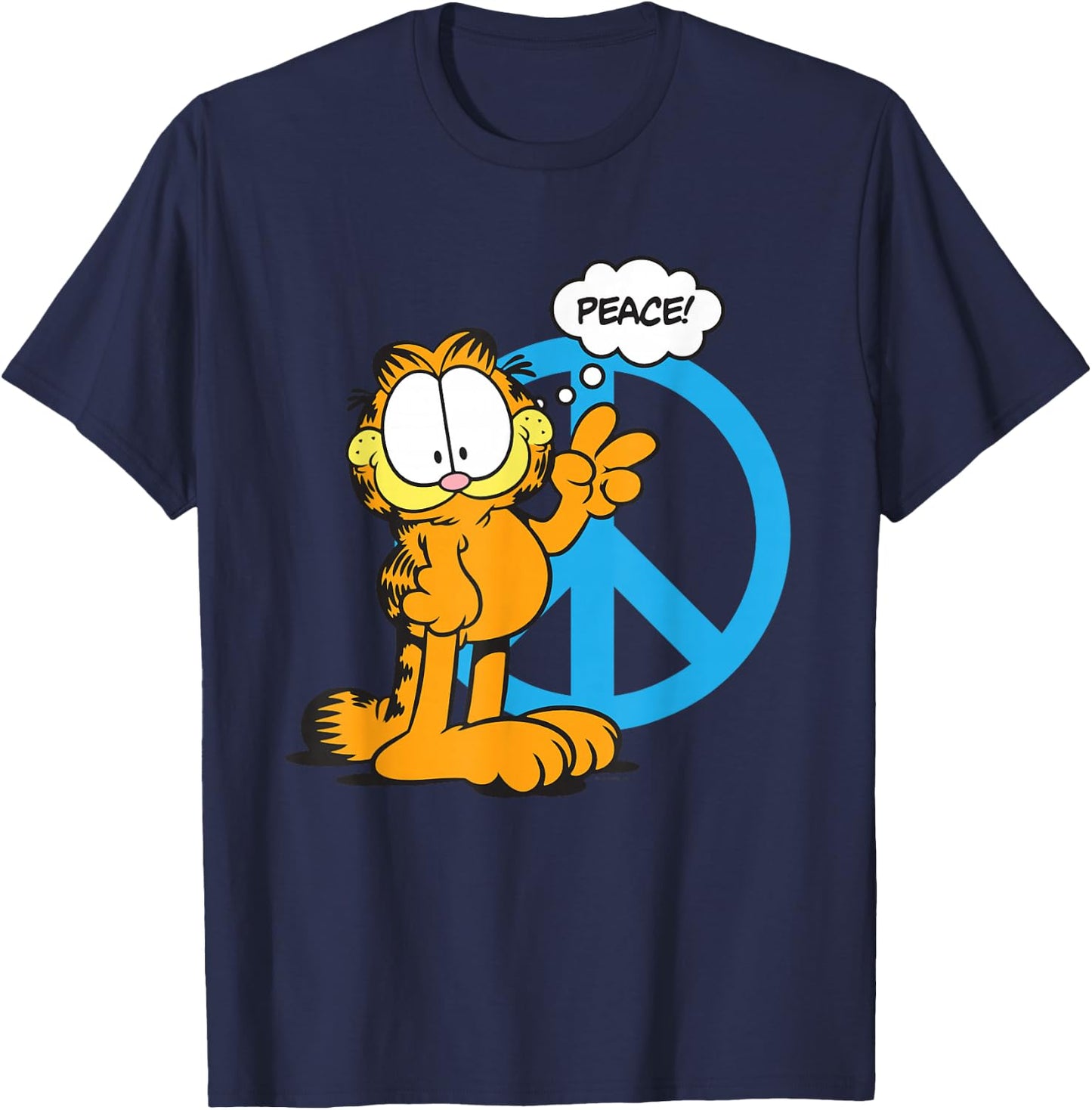 Garfield Classic Peace! T-Shirt - T-Shirt | Navy