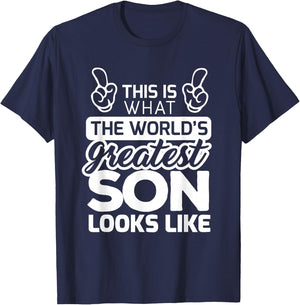 World's Greatest Son Best Son Ever T-Shirt - T-Shirt | Navy