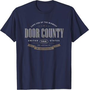 Door County WI Wisconsin Vacation Souvenir T-Shirt - T-Shirt | Navy