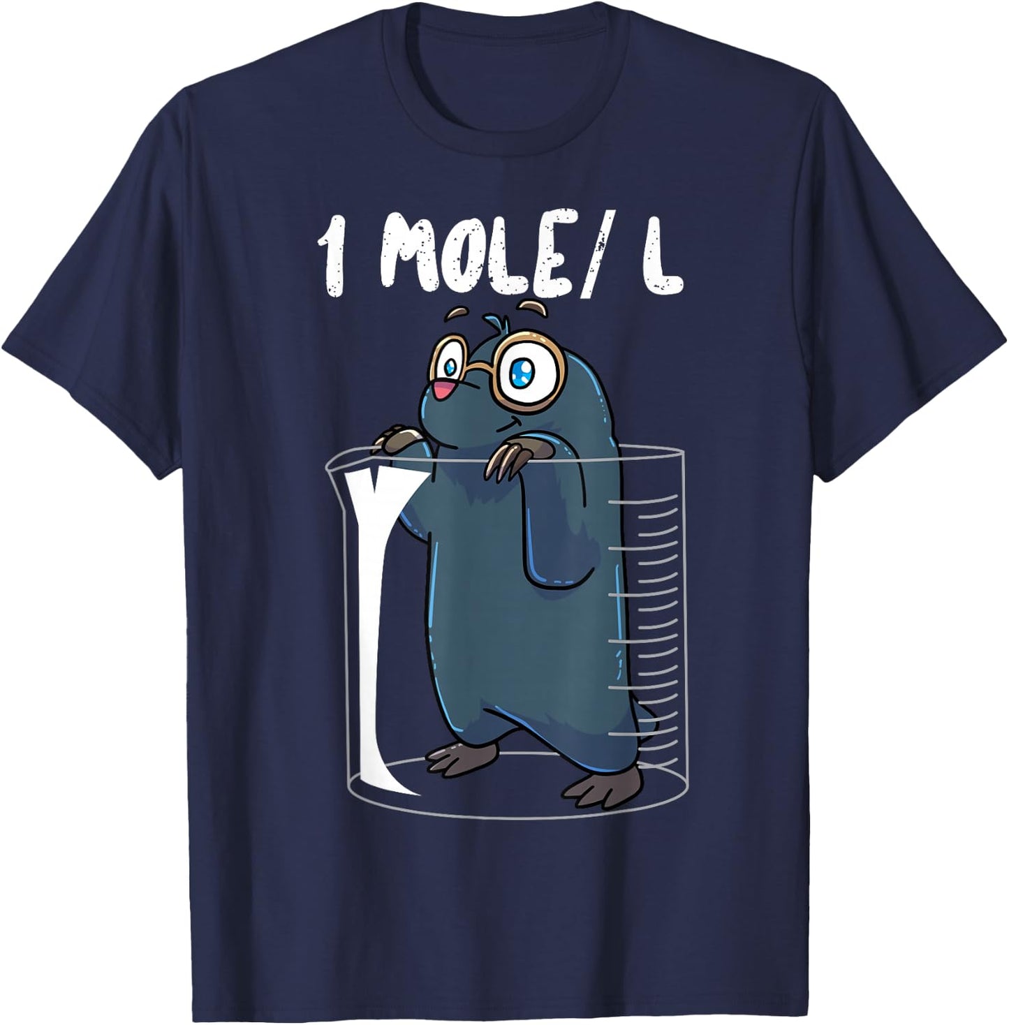 Chemistry Chemist Student Science Teacher Mole T-Shirt - T-Shirt | Navy