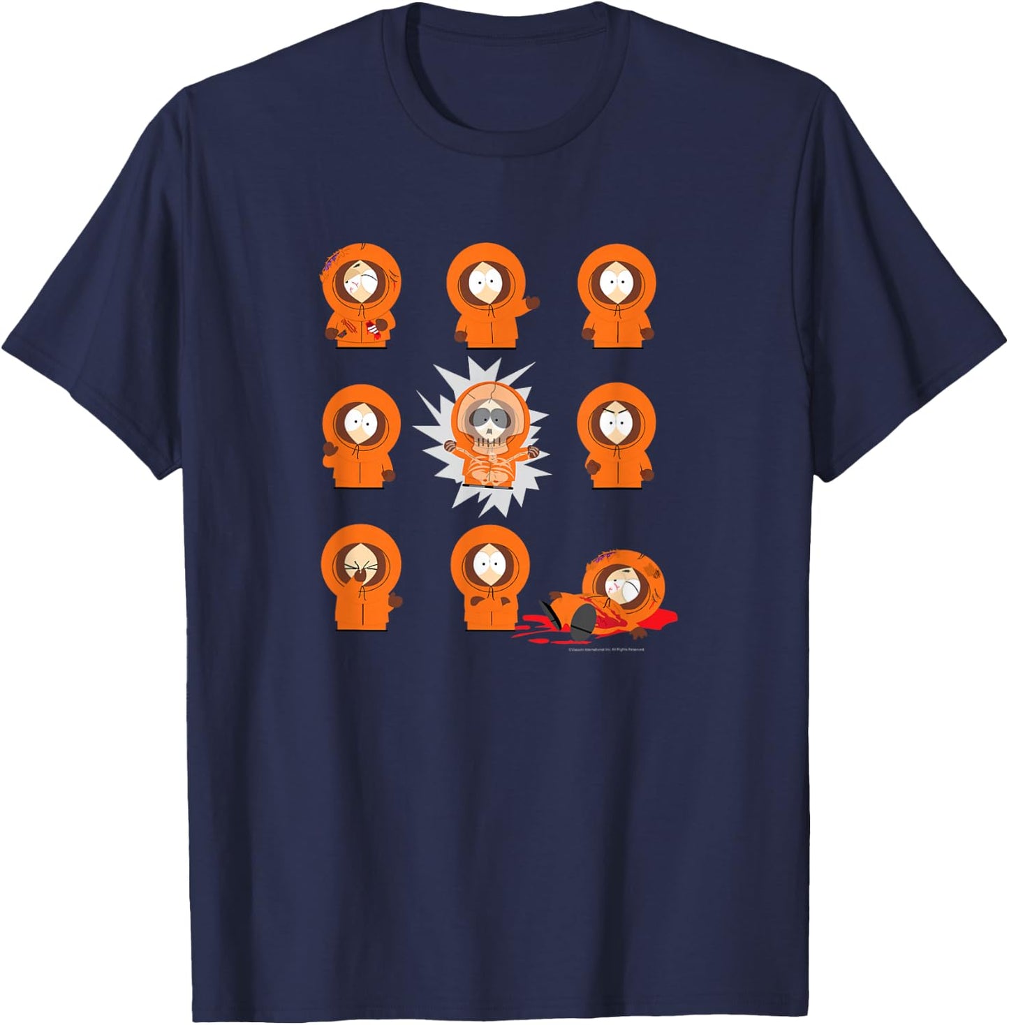 South Park - Kenny Grid T-Shirt - T-Shirt | Navy