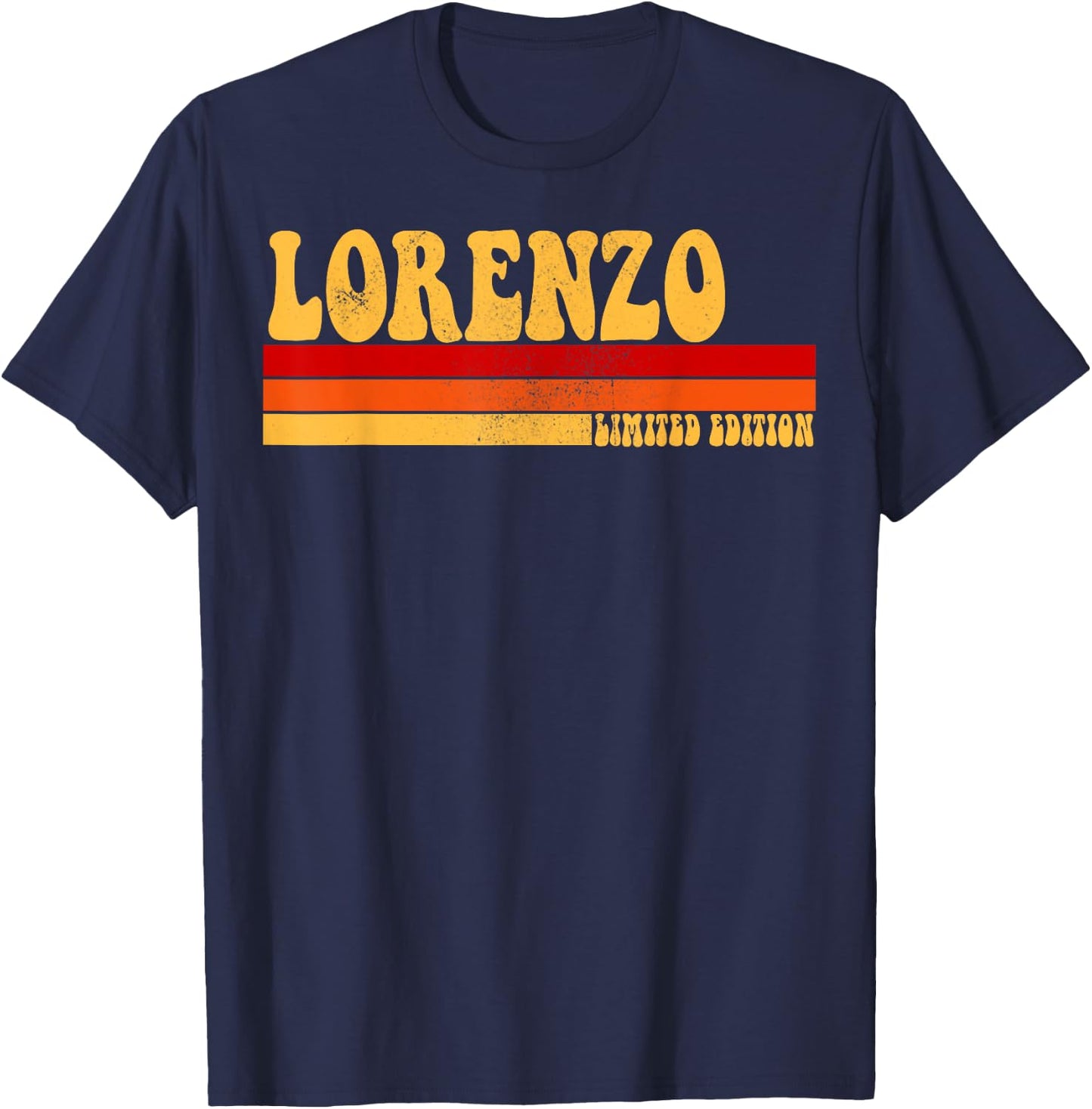 LORENZO Name Personalized Idea Men Retro Vintage LORENZO T-Shirt - T-Shirt | Navy