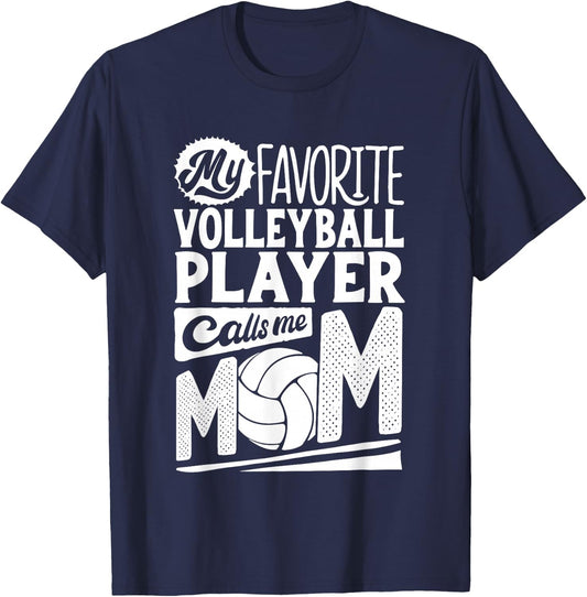 Volleyball Mom Shirt Women Volleyball Player Mothers Day T-Shirt - T-Shirt | Navy