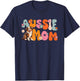 Australian Shepherd Red Tri Groovy Aussie mom T-Shirt - T-Shirt | Navy