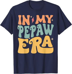 In My PEPAW Era Groovy Funny Grandpa Father's Day T-Shirt - T-Shirt | Navy