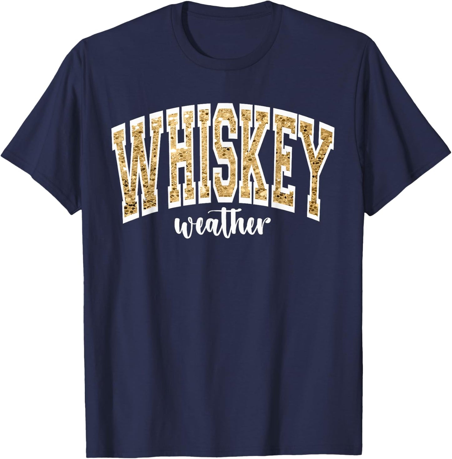 Whiskey Weather Retro College T-Shirt - T-Shirt | Navy
