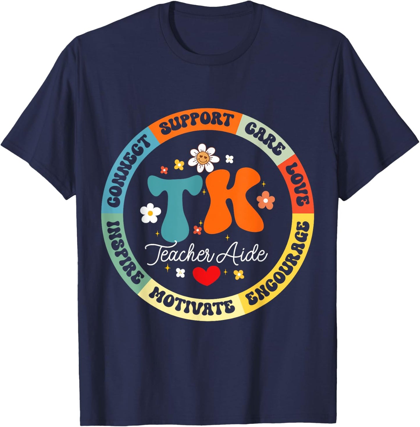 TK Teacher Aide Squad Transitional-Kindergarten Back School T-Shirt - T-Shirt | Navy
