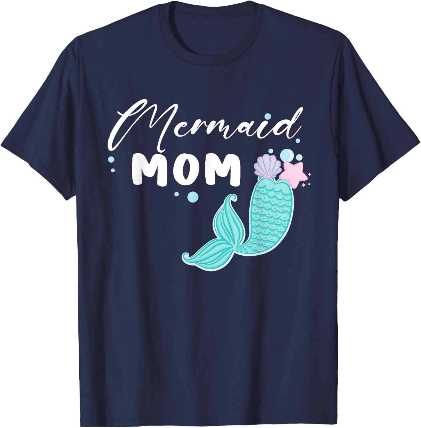 Funny Mom Mermaid Matching Family Party Mother's Day T-Shirt - T-Shirt | Navy