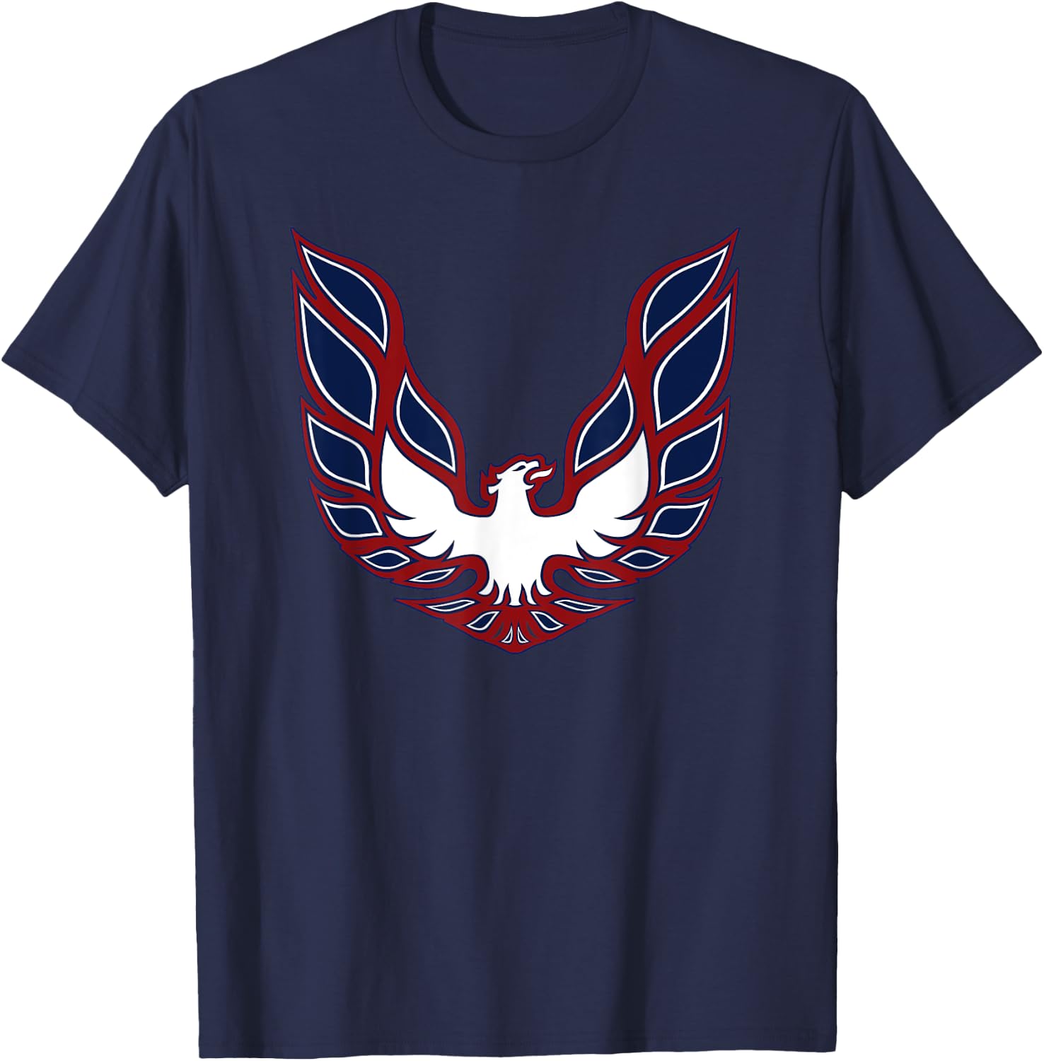July 4th, Classic Car, Freedom, Trans Am Bird Hood Decal T-Shirt - T-Shirt | Navy
