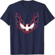 July 4th, Classic Car, Freedom, Trans Am Bird Hood Decal T-Shirt - T-Shirt | Navy