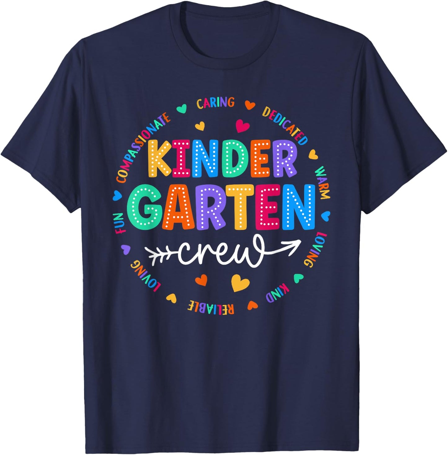 Kindergarten Crew Back To School Kindergarten Teacher Kids T-Shirt - T-Shirt | Navy