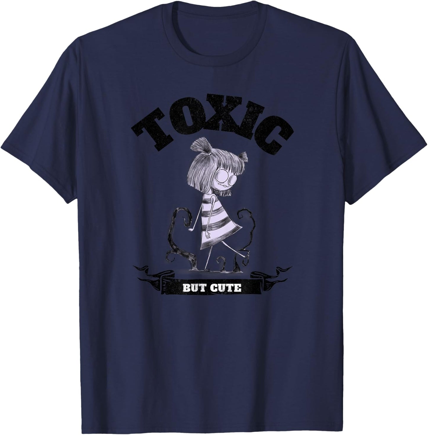 Toxic but cute creepy funny Halloween graphic T-Shirt - T-Shirt | Navy