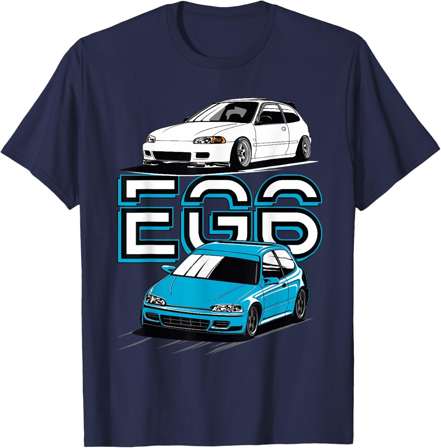 Civic eg6 Japanese car T-Shirt - T-Shirt | Navy