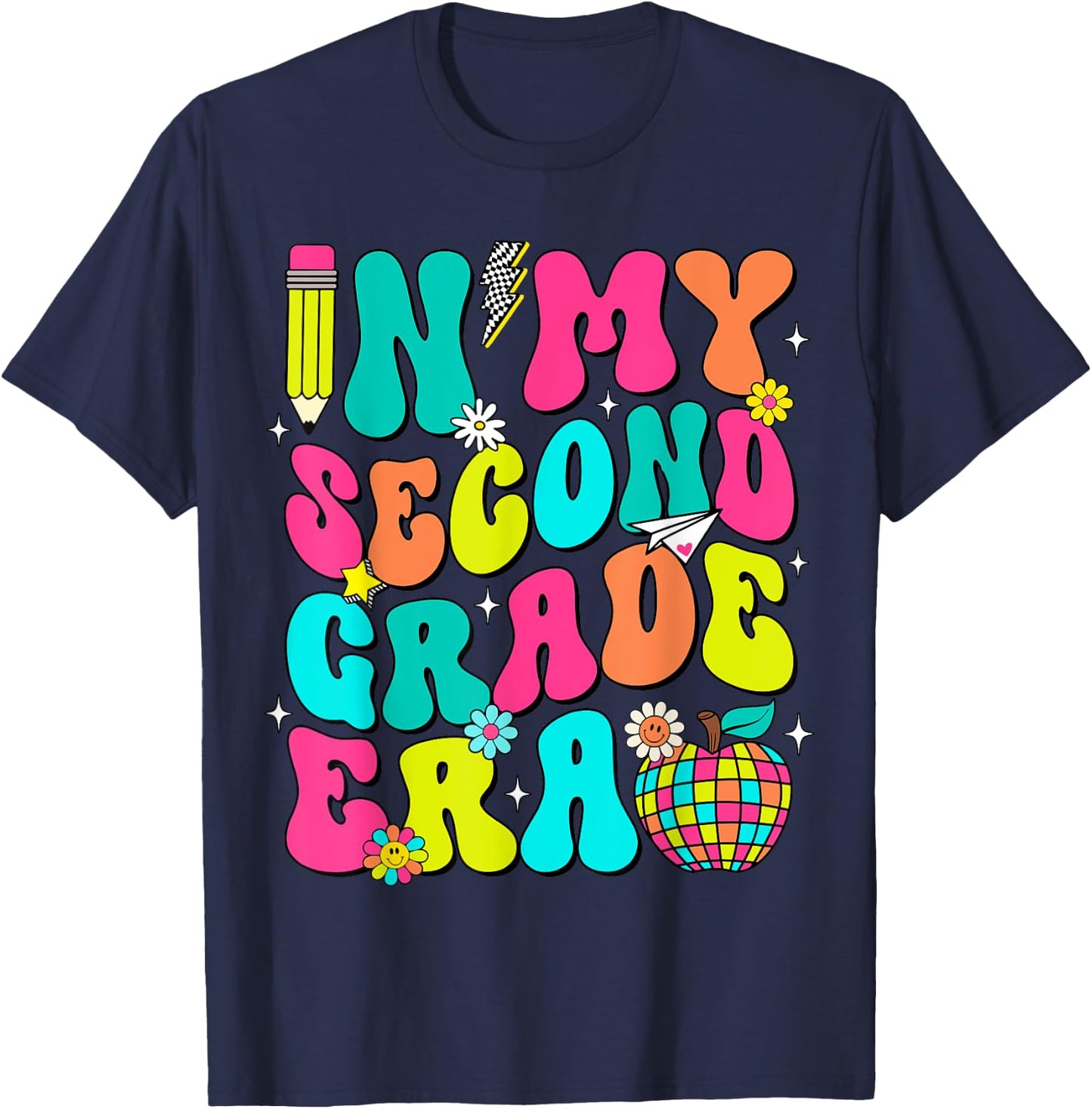 In My Second Grade Era Back To School First Day of School T-Shirt - T-Shirt | Navy