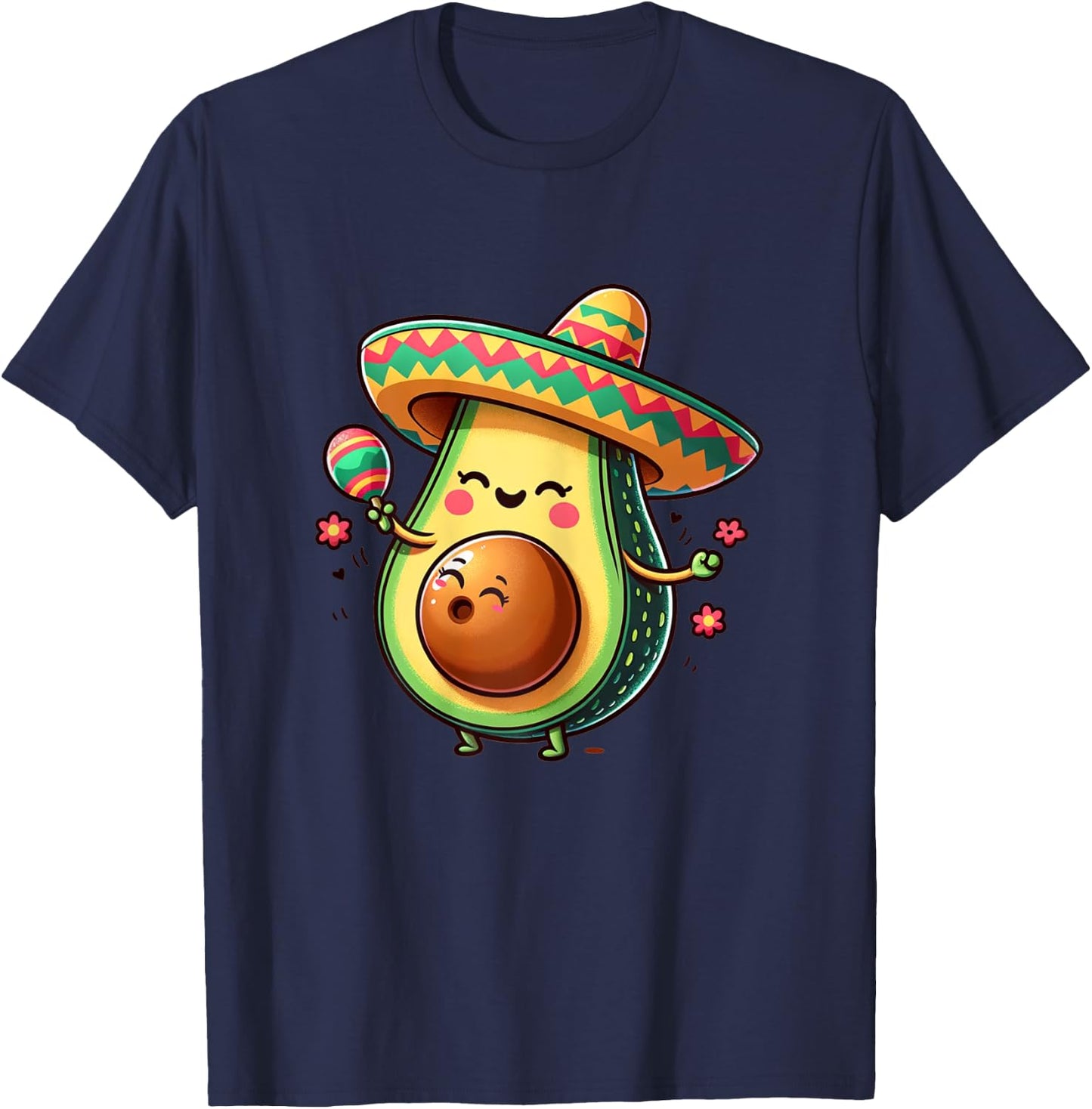 Pregnancy mom to be Avocado Pregnant Mamacado Cinco De Mayo T-Shirt - T-Shirt | Navy
