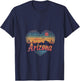 Arizona - Heart Vintage Love Women Kids Retro Graphic Cool V-Neck T-Shirt - T-Shirt | Navy