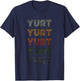 Love Heart Yurt Grunge Vintage Style Black Yurt T-Shirt - T-Shirt | Navy