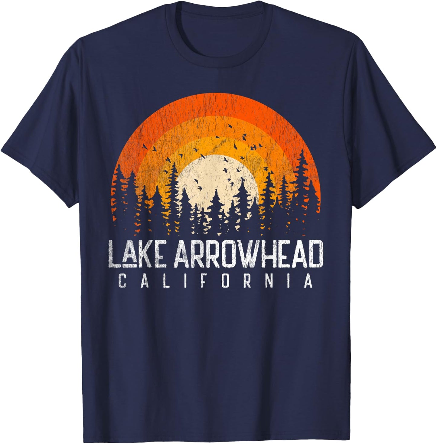 Lake Arrowhead California CA Shirt Vintage 70s 80s 90s Retro T-Shirt - T-Shirt | Navy
