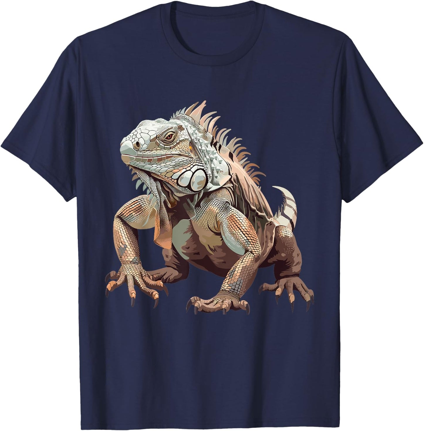 Iguanas, reptiles and Zoo Keeper Design Iguana - -Adults, Kids - Black - Small - Short Sleeve T-Shirt - T-Shirt | Navy