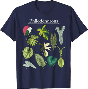 Philodendron Varieties Florida Beauty Joepii House Plants T-Shirt - T-Shirt | Navy