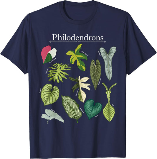 Philodendron Varieties Florida Beauty Joepii House Plants T-Shirt - T-Shirt | Navy