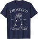 Prosecco Social Club Beach Brunch Bachelorette Top T-Shirt - T-Shirt | Navy