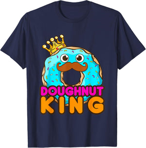 Doughnut King Funny Donut Donuts Men Boys T-Shirt - T-Shirt | Navy