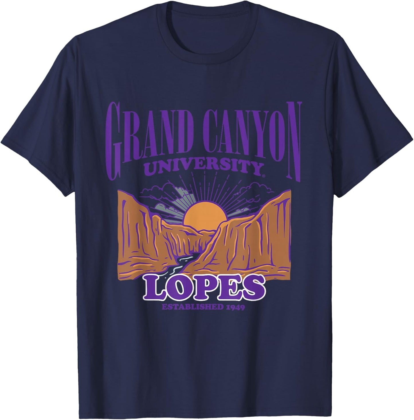 Grand Canyon Lopes | Official NCAA Merch | NCAFGCU010 T-Shirt - T-Shirt | Navy