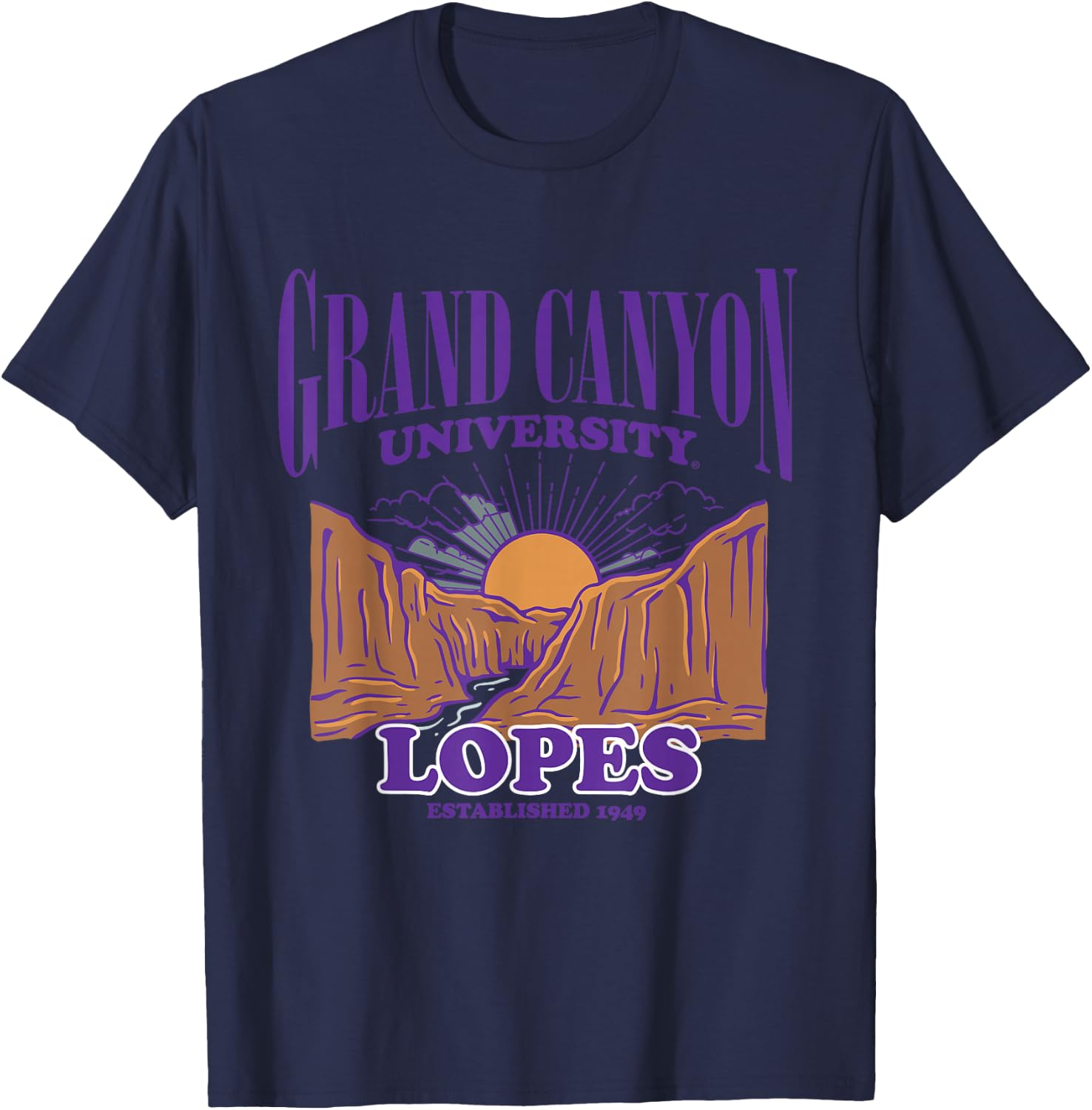 Grand Canyon Lopes | Official NCAA Merch | NCAFGCU010 T-Shirt - T-Shirt | Navy