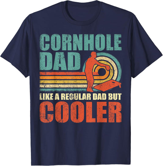 Retro Style Vintage Cornhole Dad Father's Day T-Shirt - T-Shirt | Navy