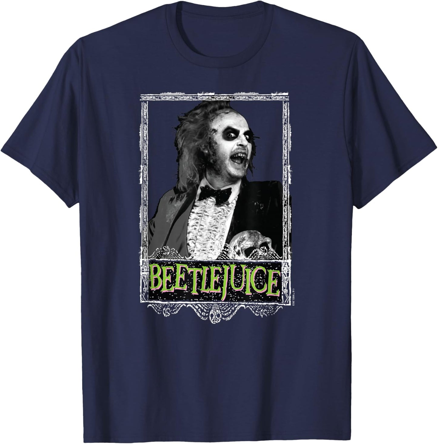 Beetlejuice - Beetlejuice Frame T-Shirt - T-Shirt | Navy