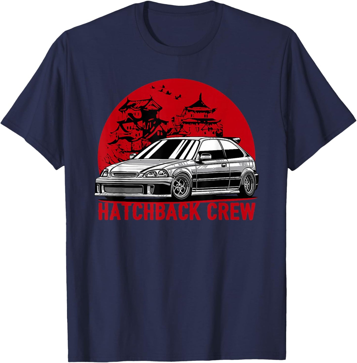 Civic EK Hatchback Type R Japanese Car T-Shirt - T-Shirt | Navy