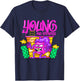 Young and Reckless Vibrant Urban Streetwear Unique Graffiti T-Shirt - T-Shirt | Navy