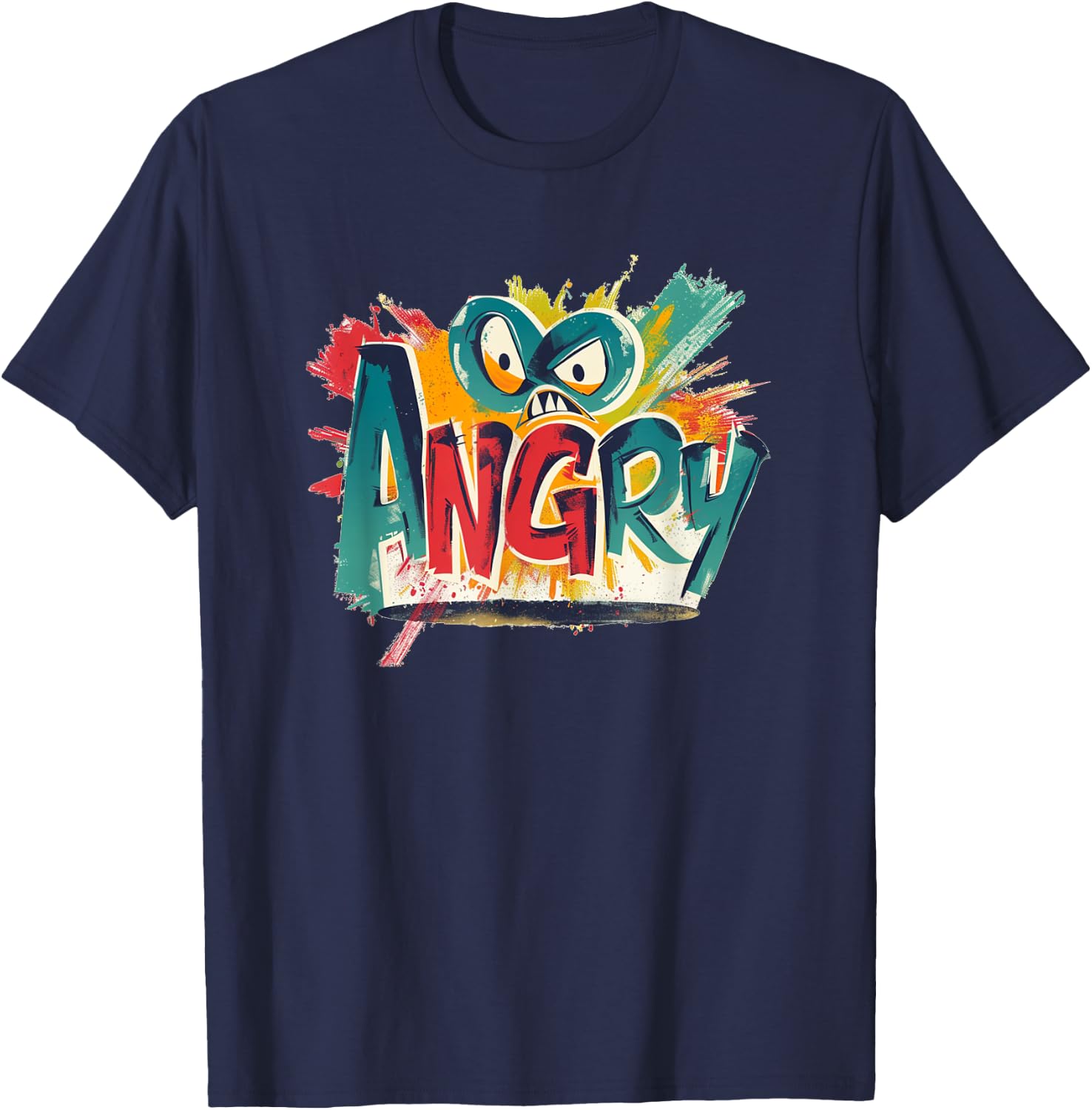 Colorful Angry Saying Costume T-Shirt - T-Shirt | Navy