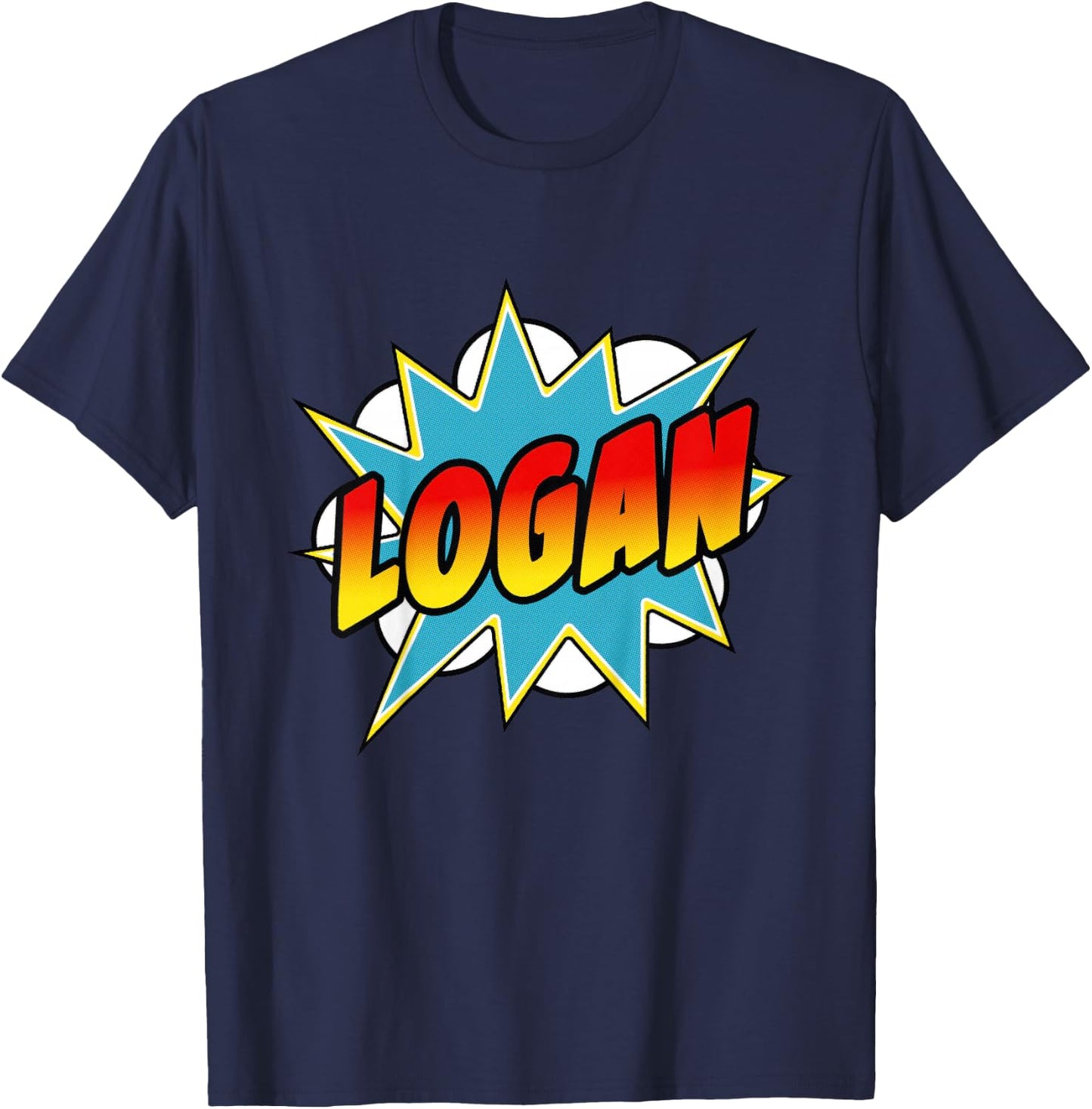Boys Logan Comic Book Superhero Name T-Shirt - T-Shirt | Navy