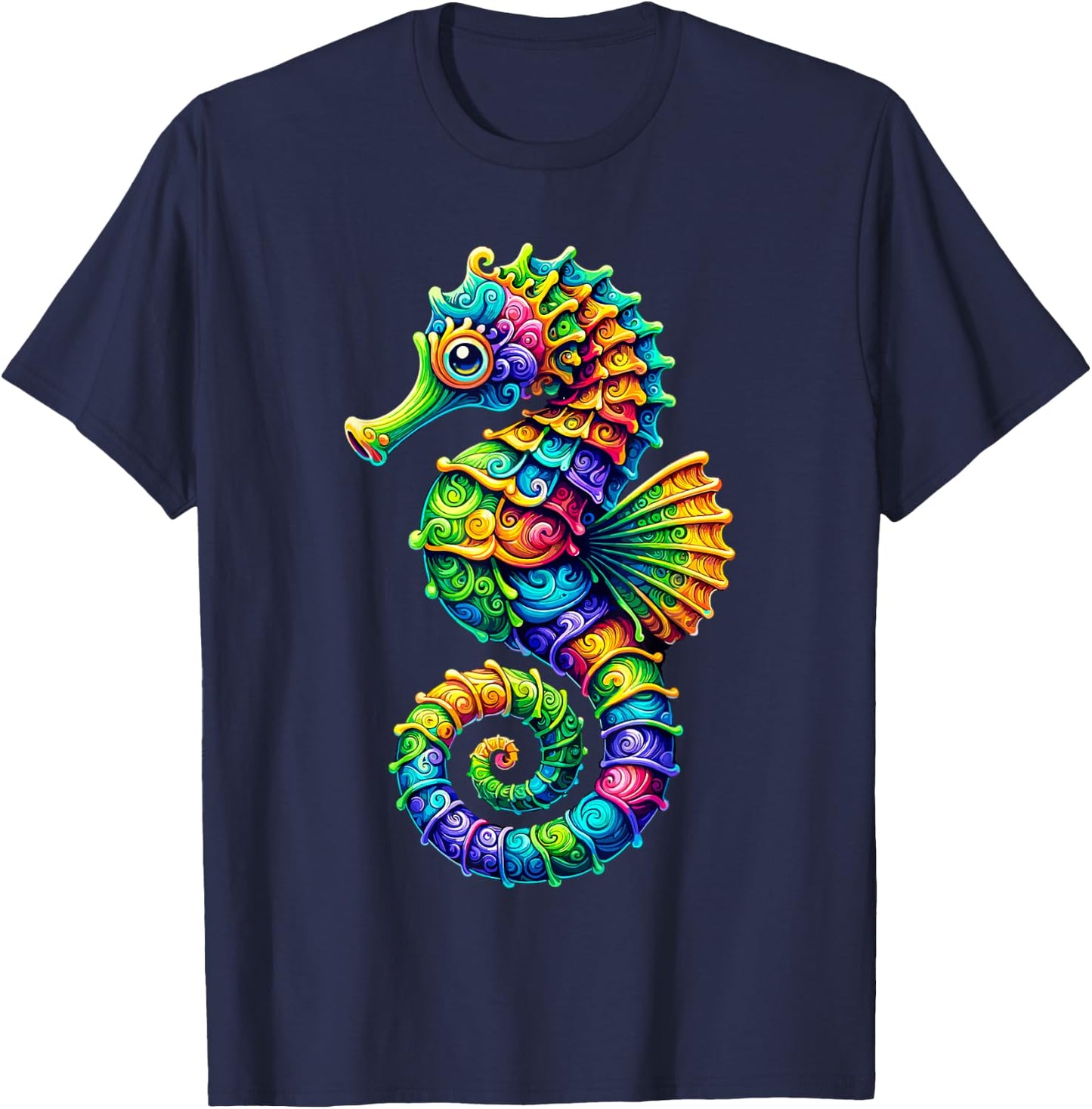 Seahorse Ocean T-Shirt - T-Shirt | Navy