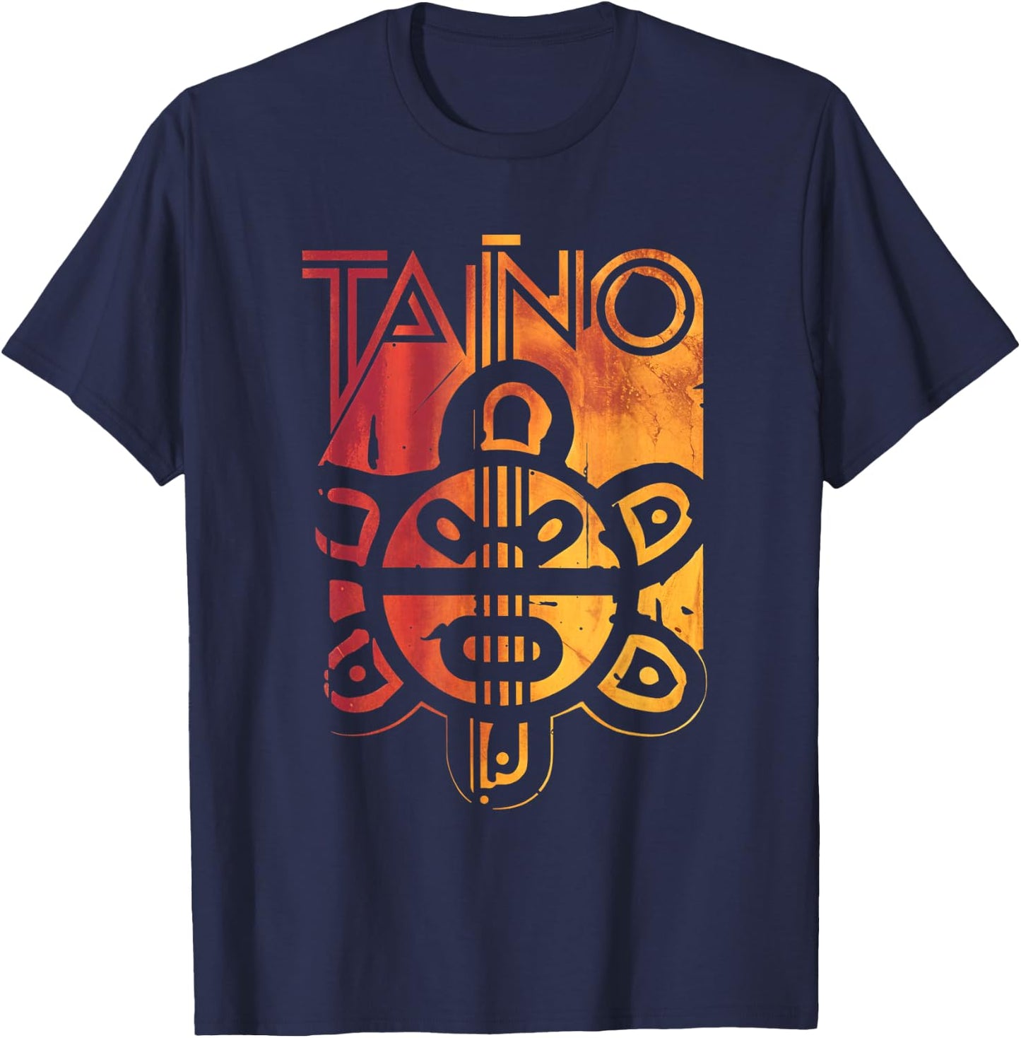 Taino Art Taino Culture Boricua Native American Design T-Shirt - T-Shirt | Navy