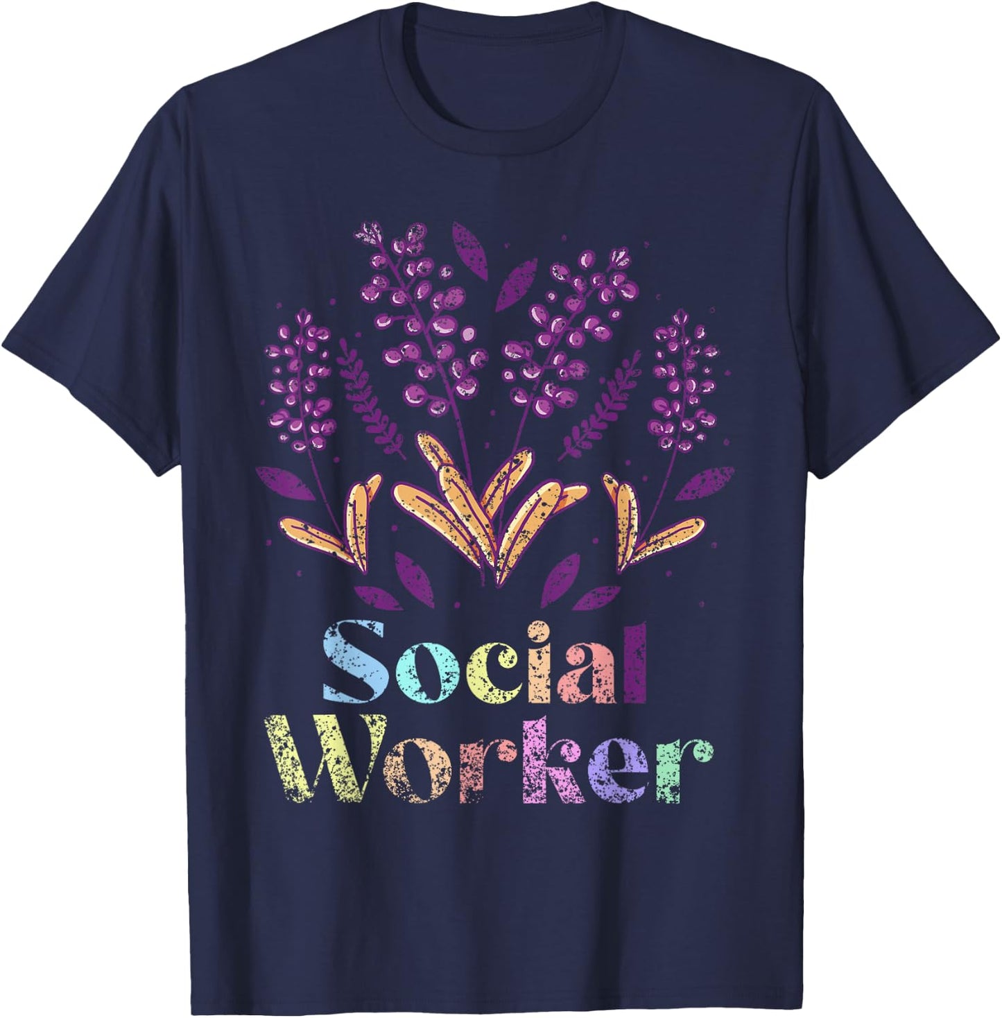 Social Worker Job Graduation Work Social , Small, Black T-Shirt - T-Shirt | Navy