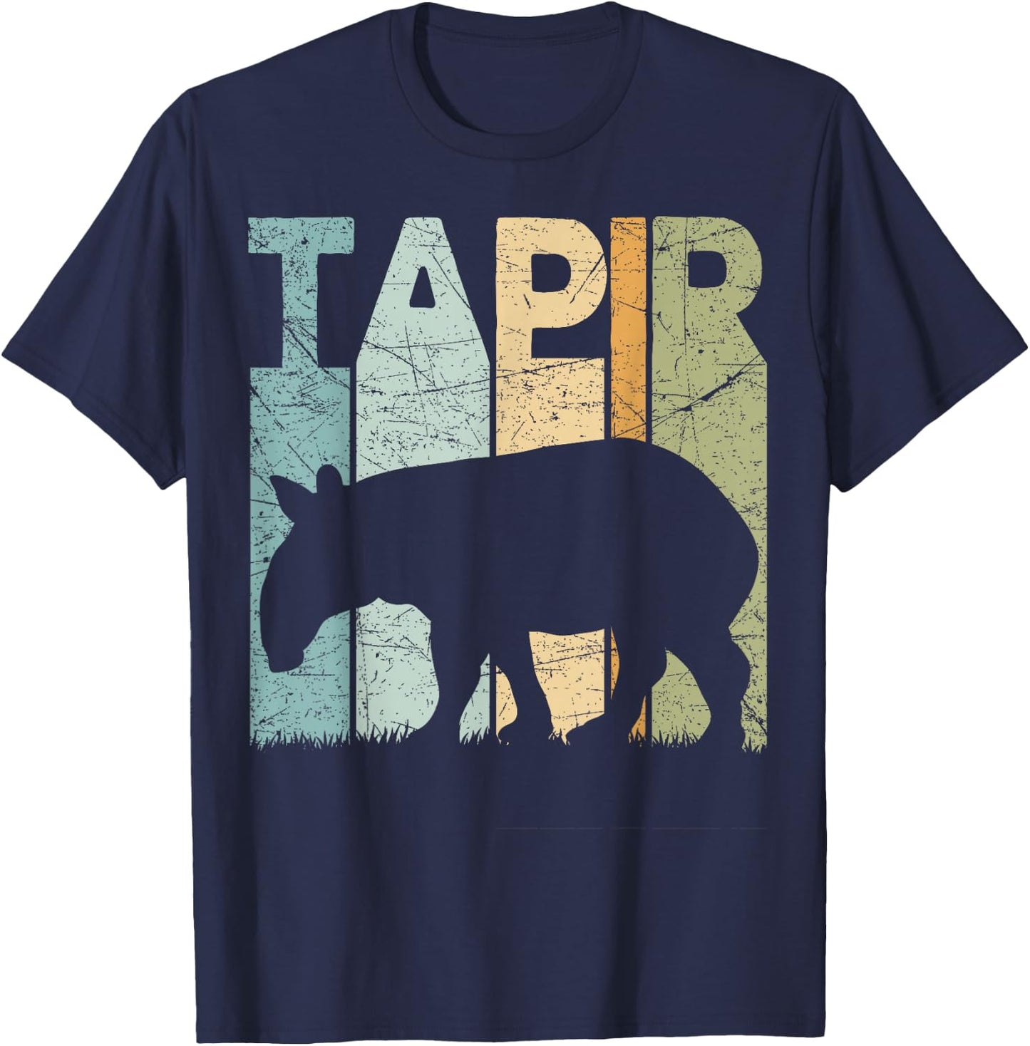 Tapir Vintage Animal Lover Retro Tapir T-Shirt - T-Shirt | Navy