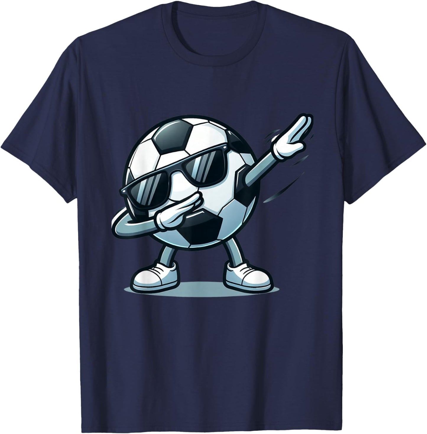 Dabbing Soccer Ball Shirt Funny Boys Men Women Sports Player T-Shirt - T-Shirt | Navy