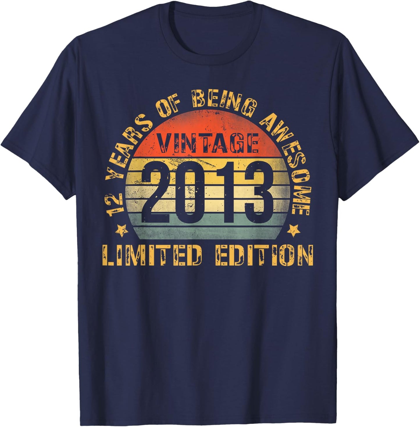 12 Year Old Bday Decorations Son Boy 12yr 2013 12th Birthday T-Shirt - T-Shirt | Navy